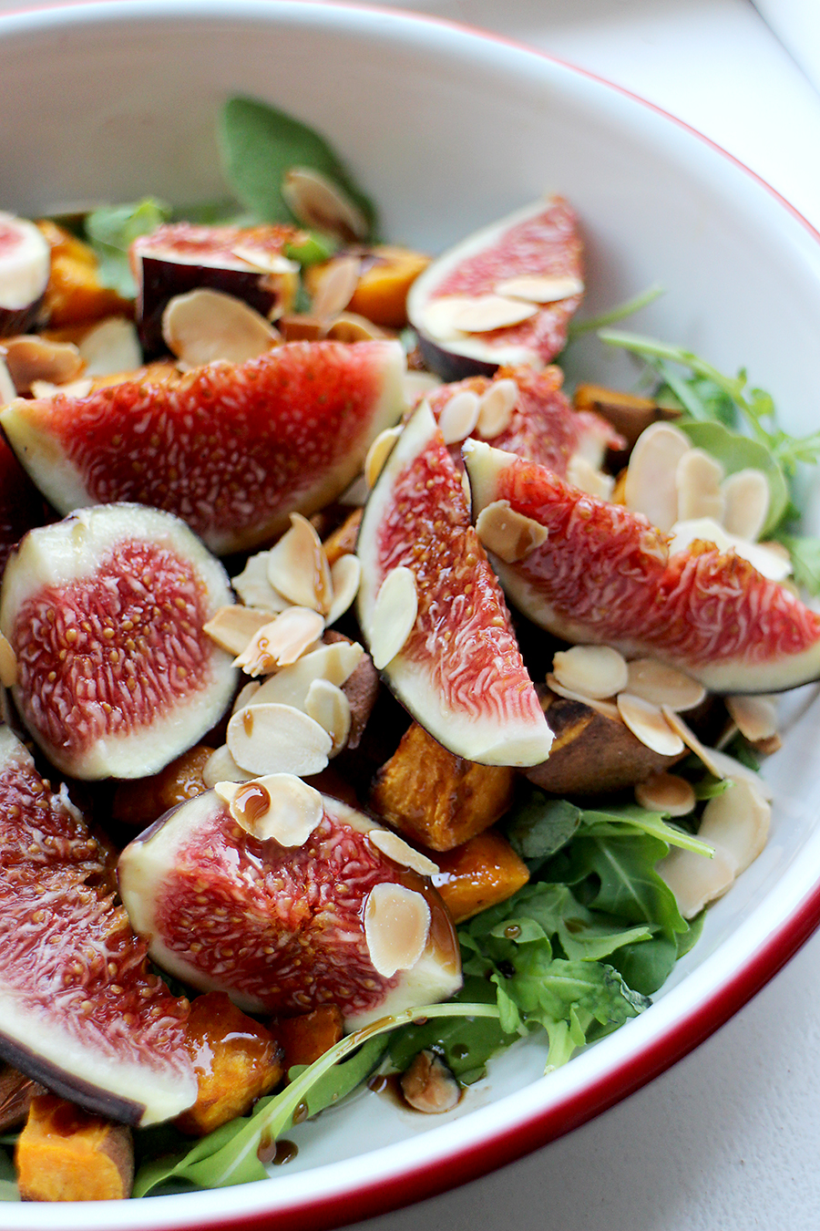 Culy Homemade Salade Met Zoete Aardappel Verse Vijgen En Balsamico