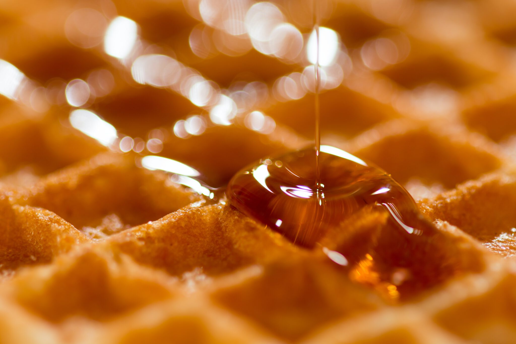 Honing siroop wafel