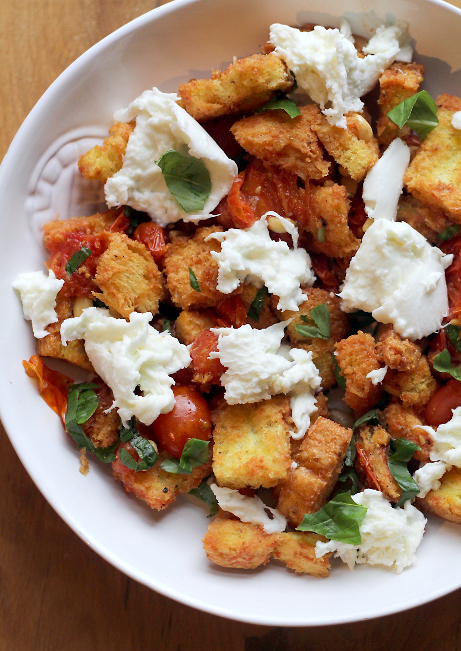 panzanella als voorbeeld van een weekmenu met lunchgerechten