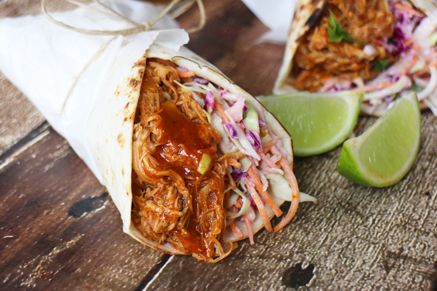Culy Homemade Slowcooker Pulled Chicken Wraps Met Coleslaw Culy