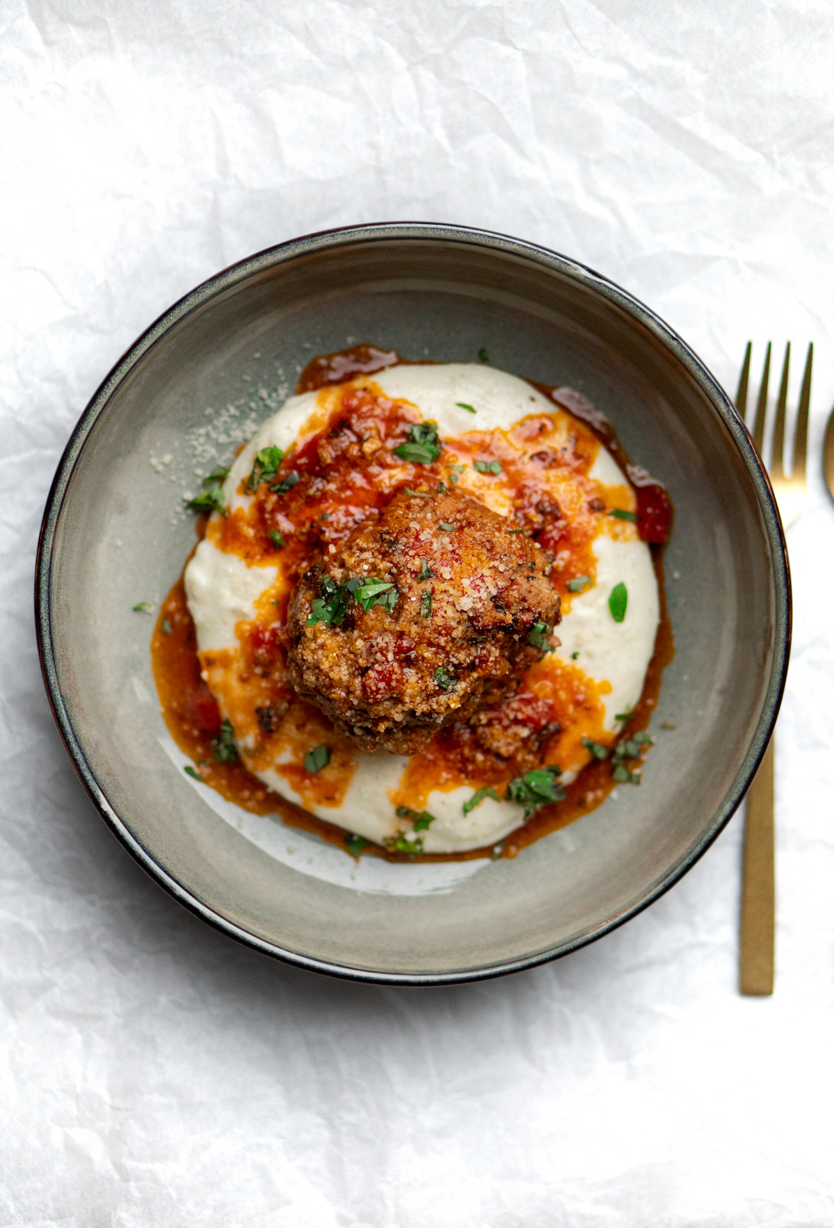 Gehaktballen met polenta