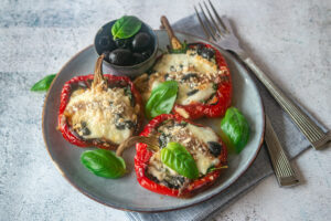 Gevulde paprika met mozzarella