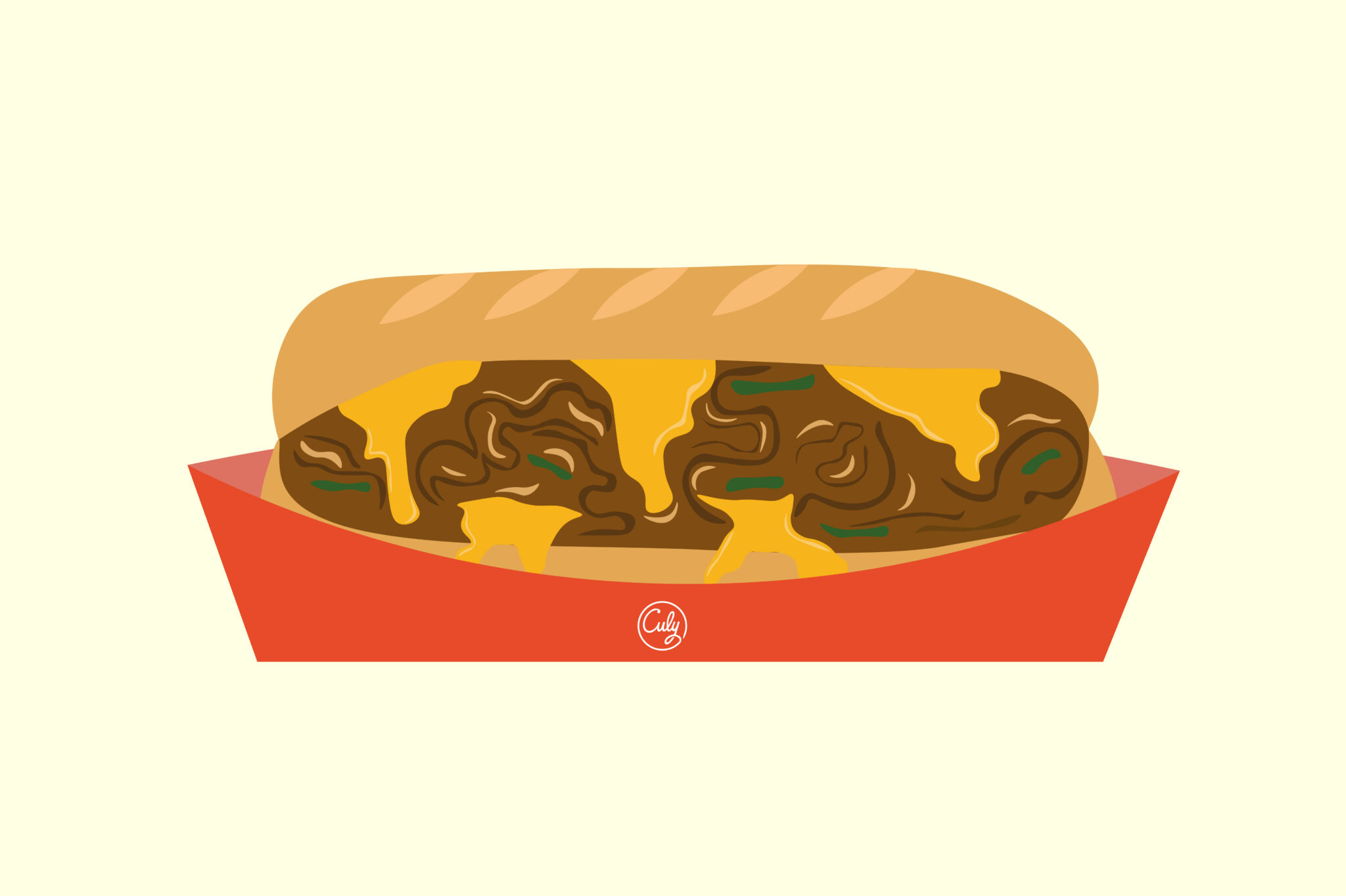 Philly Cheesesteak illustratie