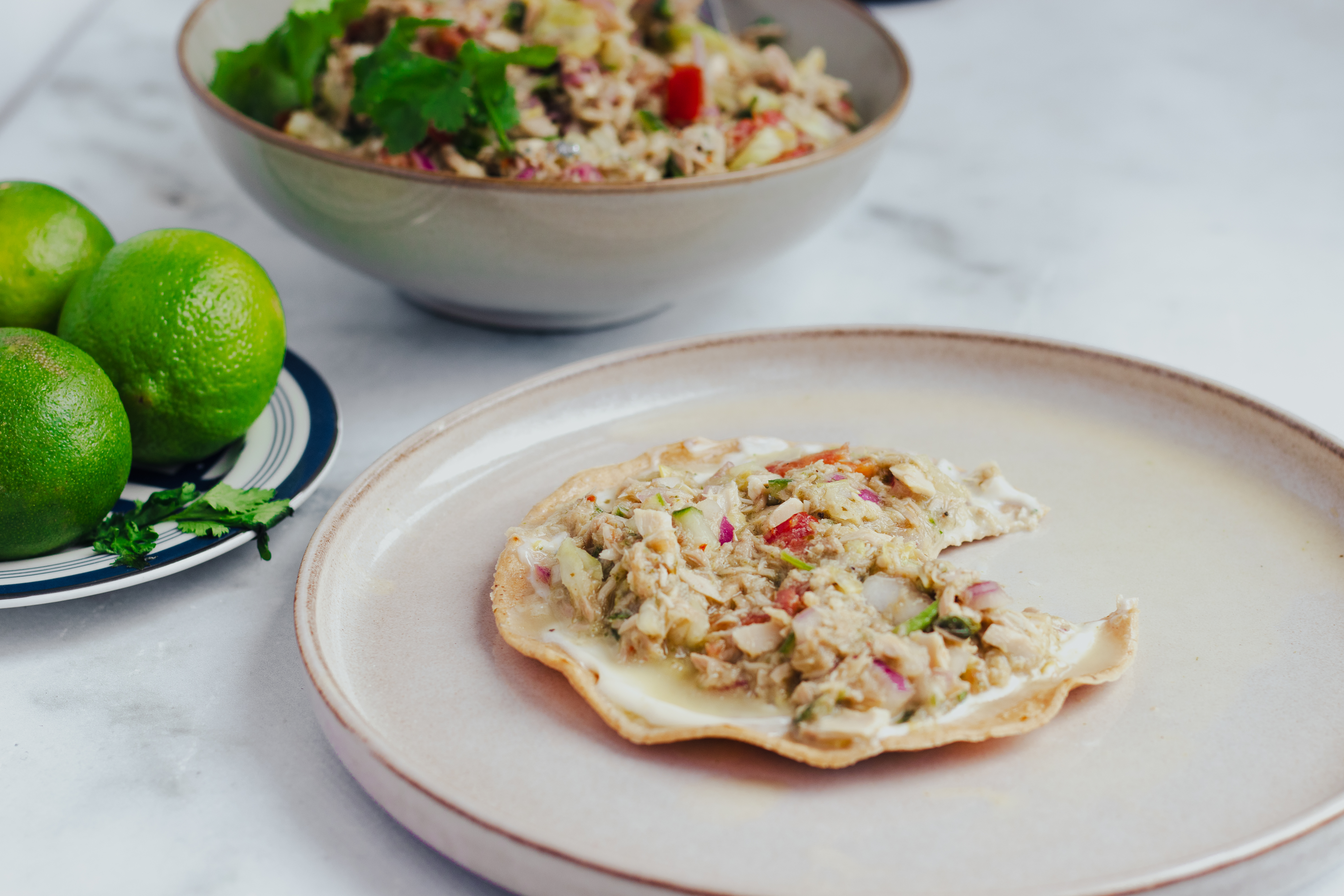 Low-budget aguachile met tonijn uit blik